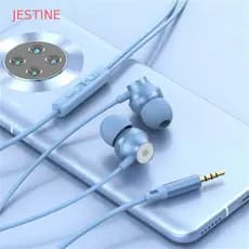 JESTINE Fones De Ouvido Intra-Auriculares 3.5 Mm Para Laptop Mãos Livres Computadores De Mesa Tablets Super Bass Fone Es