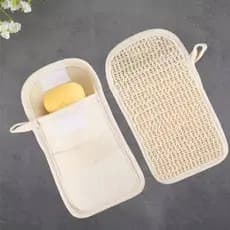 [MYBR] Bolsa De Sabonete Portátil De Algodão E Linho Com Rede De Espuma Armazenamento Para Uso Repetido Suporte Sabonete