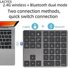 Teclado Sem Fio LACYES , Mini Digital Recarregável De 35 Teclas , Numérico Com Design Fino E Mudo