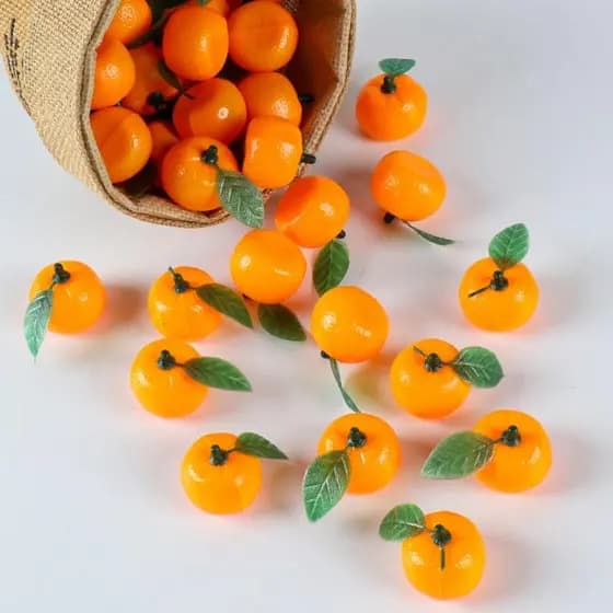 10 Peças De Laranja De Plástico Artificial , Artesanato Simulação Realista , Mini Modelo De Frutas Engraçado