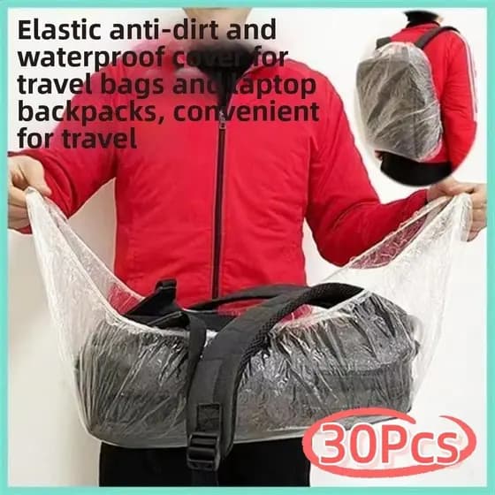 30 Unidades De Capa De Mochila À Prova D'água , Chuva Descartável Para De 90/110 Cm , Plástico