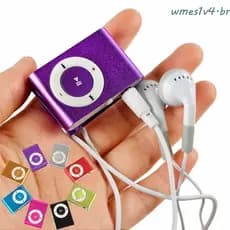 WMES Clip MP3 Metal 3.5mm Media Player Espelho Walkman Leitor De Música Portátil