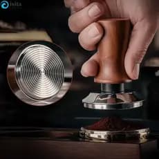 Tamper De Café ISITA , Nivelador Auto-Rebote Com Design De Molas , Fundo Plano/Roscado Profissional 51/53/58MM Base De A