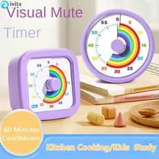 Temporizador Visual ISITA , Despertador De Contagem Regressiva Ultra Silencioso De 60 Minutos , Visualização Multifuncio