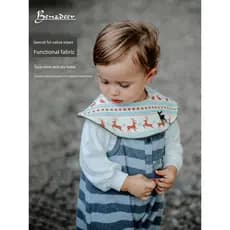 Coreia benzdeer benzdeer 26 outono inverno infantil bebê estilo natal tubulação bordado babador toalha de Saliva