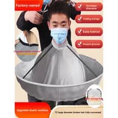 Adulto adulto elástico corte de cabelo avental manto Anti-estático crianças antiaderente avental de cabelo idosos aventa