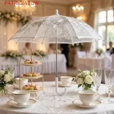 PATRICIA1OW Guarda-Chuva Bordado De Renda , Mini Requintado DIY , Decorativo De Casamento