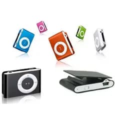 Clip MP3 Mini Media Player À Prova D'água Walkman Metal Mirror Music