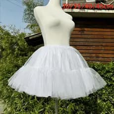 Anágua  Lolita , Saia De Crinolina Com Design Desossado De Malha Macia Tutu Inchada De Cor Branca