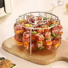 Suporte De Espeto Para Fritadeira De Ar  , Espetos Giratórios Antiaderentes À Prova De Ferrugem , Com Rack Chur