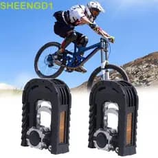 Pedal De Bicicleta SHEENGD1 , Pedais De Mountain Bike Com Folha Reflexiva De Liga De Alumínio , Dobrável Antiderrapante