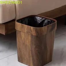 SHEENGD1 Lixeira , Cesta Quadrada De Plástico Para Papel Higiênico , Lixeiras Retrô Sem Tampa Banheiro