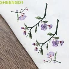 SHEENGD1 Apliques De Roupas , Ferro Em Artesanato DIY , Remendos Bordados De Flores De Begônia , Adesivo Requintado