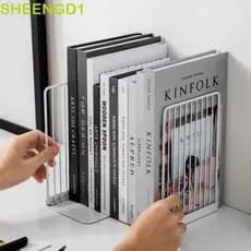 SHEENGD1 Suportes Para Livros De Metal , Suporte Simples Oco Resistente , Estante De Mesa Reutilizável Multifuncional Ve