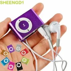 SHEENGD1 Clip MP3 Mini Media Player À Prova D'água Walkman 3.5mm Espelho Esporte MP3