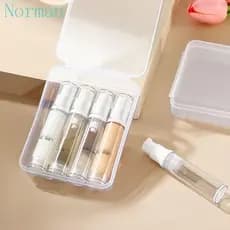 Conjunto De Garrafas Recarregáveis De Viagem NORMAN 3/4 Unidades , Bomba De Prensa A Vácuo De 5ml/10ml/15ml , Etiquetas