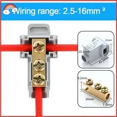 Quick Terminal Block , Conector De Fio De Alta Potência Tipo T Tipo F Latão Condutor
