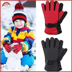Luvas de Esqui Impermeáveis Quentes Grossas Antiderrapantes para Crianças Adultos Inverno
