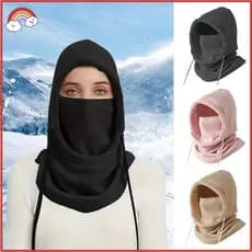 Balaclava Feminina De Inverno Cachecol Com Capuz Polaina De Pescoço Quente À Prova De Vento Para Atividades Ao Ar Livre