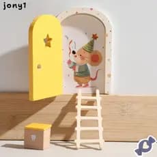 Porta De Elfo De Fada THUY , Decoração De Parede De Quarto De Casa De Bonecas , Desenho Animado , Caixa De Dente De Bebê