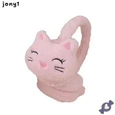 Aquecedor De Orelha De Pelúcia THUY , Protetores Inverno De Gato De Desenho Animado À Prova De Vento , Capa Com Proteção