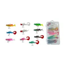 kit com 10 iscas artificiais 12,5 cm e 9 gramas