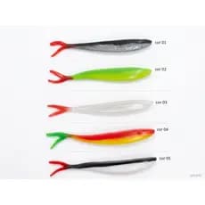 Isca artificial silicone peixe super realista 10,50 cm kit com 05 peças