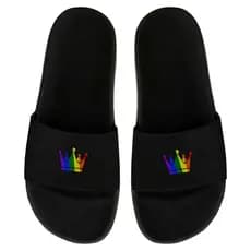 Chinelo Slide Masculino E Feminino Estampa Coroa Colorida