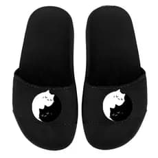 Chinelo Slide Infantil Criança e Adulto Confortável Personalizado Estampado Gato Gatinhos Lançamento