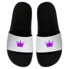 Chinelo Slide Masculino E Feminino Estampa Coroa Roxa