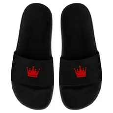 Chinelo Slide Masculino E Feminino Estampa Coroa Vermelha