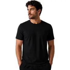 Camiseta Tradicional Unissex Masculina Lisa Algodão Básica Casual Confortável Macia Trabalho