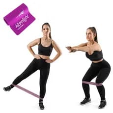 Faixa Elástica Tpe Força Moderada Alongamento Hidrolight Exercicios Yoga Pilates Academia Cor Rosa