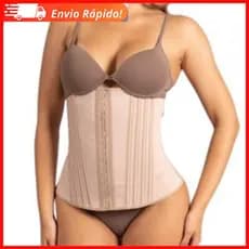 Cinta Modeladora Modela Barriga Cintura Feminina 16 Barbatanas Abdominal Redutora Cintura