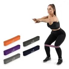 Mini Band Kit 5 Peças FL72 Faixa Elastica Treino Academia Pilates Yoga Hidrolight