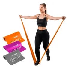 Faixa Elástica Kits 3 Peças Hidrolight Fisioterapia Reabilitação Fortalecimento Muscular Academia Mini Band Fl40