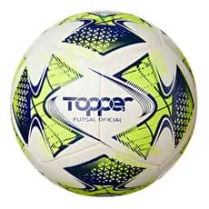 Bola De Futsal Slick 22 Topper Cor Branco/amarelo Neon/azul