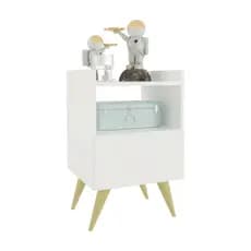 Mesa de Cabeceira Retro Com Porta para Quarto Casal ou Solteiro Nicho Decoração Fontana