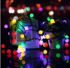 Pisca bolinha RGB cordão com 6 metros 40 leds coloridoss