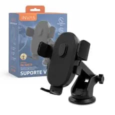 Suporte Veicular Celular Giro 360 com Trava e Ventosa de Fixação INOVA