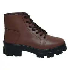 Coturno Bota Feminino Tratorada Blogueira Casual Confortavel