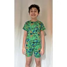 PIJAMA MEIA MANGA ESTAMPADO INFANTIL PIJAMA SUEDE INFANTIL ESTAMPADO