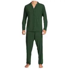 Pijama Manga Longa Masculino Com Botão Pijama Masculino Pós Cirúrgico Pijama Aberto