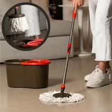 Mop Balde Esfregão Giratório com Alça Sortido 360º Limpeza Prática para Piso Casa Cozinha