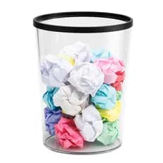 Lixeira Redonda com Anel de Pressão 10 Litros Transparente – Plástico Resistente, Compacta para Banheiro, Cozinha