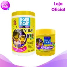 Creme para Pentear + Gelatina 550g Natuhair  Hidratrat - kids Vegano