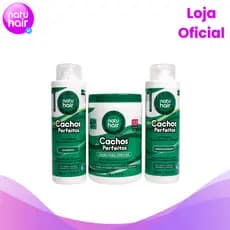 Kit Shampoo + Condicionador + Creme de tratamento Cachos Perfeitos