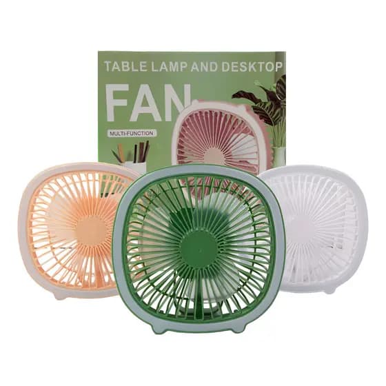 Mini Ventilador USB Recarregável FS‑11 com LED | 3 Velocidades | Portátil Silencioso