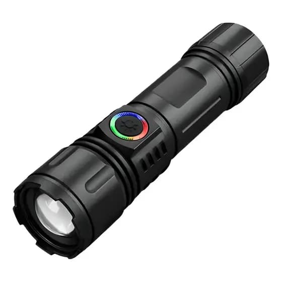 Lanterna Tática Portátil Kapbom LED Recarregável USB com Estrobo