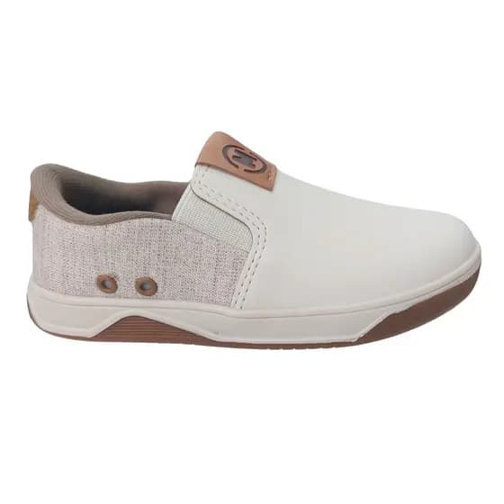 Sapatênis Infantil Casual Molekinho Branco Off Slip On 2623.100.28450